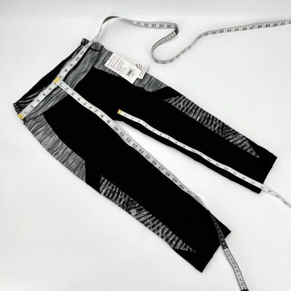 FREE 2 B Black/Gray Workout Capri Leggings Athletic Running Pocket Size S NWT - Picture 6 of 6